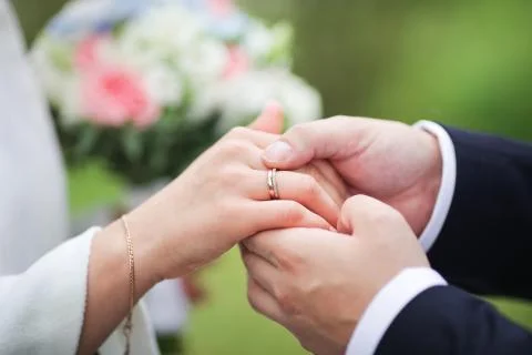Ring donning Stock Photos