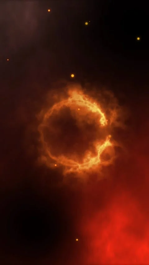 Ring of double fire effect green screen background Stock Footage 295397373