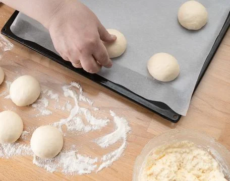 Ring of dough with quark Stock Photos