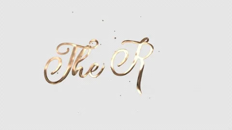 THE RING EXCHANGE HANDWRITING ANIMATION TRANSPARENT BACKGROUND GOLD LUXURY 4 Stock Footage 337776526