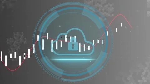 Ring expanding, emblem shifting shield to cloud lock, candles moving, Stock Footage 331198121