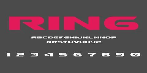 Ring Fight Typography Vector  Bold Combat Lettering Design Stock Illustration