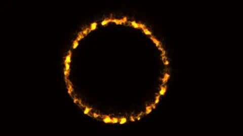 Ring of fire on black Stock Footage 65767672
