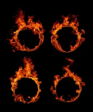 Ring of fire collection Stock Photos
