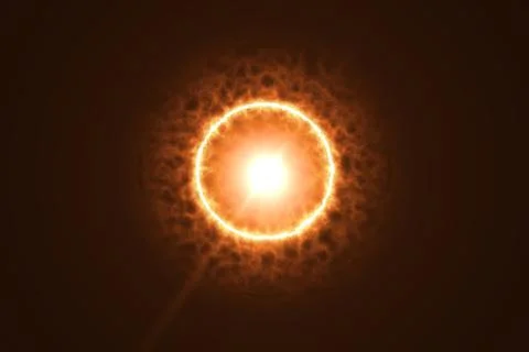 Ring of fire effect illustration.Abstract sun burst Stock Illustration