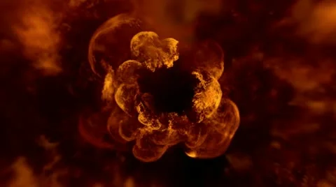 Ring of fire exploding toward the camera in 1080p with alpha Stock Footage