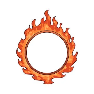 Ring of fire illustration Stock Illustration