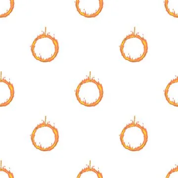Ring of fire pattern seamless vector Illustrazione stock