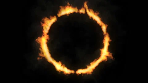 Ring of fire in slow motion Stock Footage