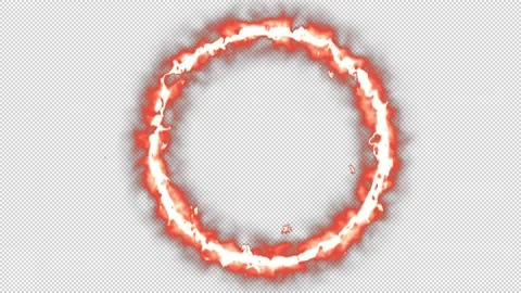 Ring Of Fire In Slow Motion Seamless Loop Video stock 211550958