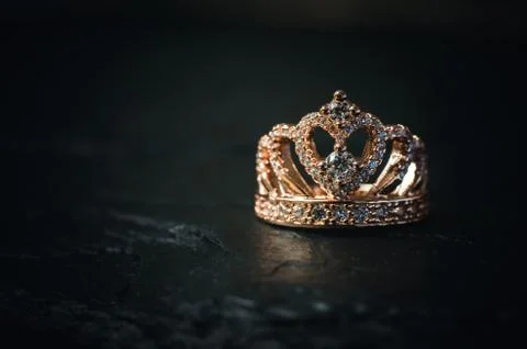 Ring in the form of a crown Stock Photos