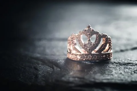 Ring in the form of a crown Stock Photos