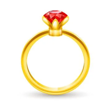 Ring with gem Stock Illustration