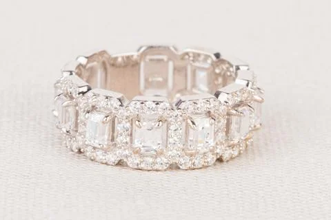 Ring with gems. Stock Photos