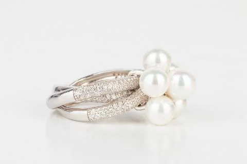 Ring with gems. Stock-Fotos