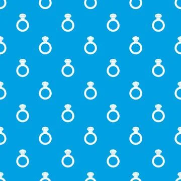 Ring with gemstone pattern seamless blue Illustrazione stock