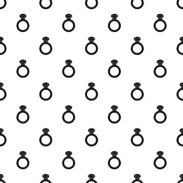 Ring with gemstone pattern vector Illustrazione stock