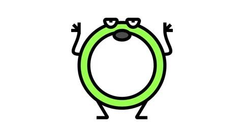 Ring geometric shape character color icon animation Stock Footage 326102309