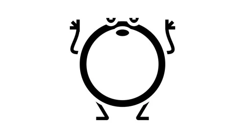 Ring geometric shape character glyph icon animation Stock Footage 326159866