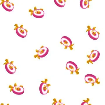 Ring geometric shape character isometric icon seamless pattern Illustrazione stock