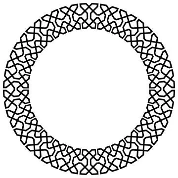 Ring with greco and roman pattern on isolated white background. Stock Illustration