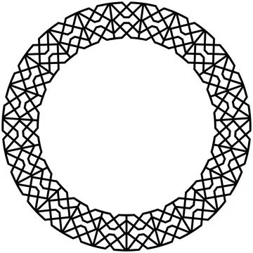 Ring with greco-roman pattern on isolated white background. Illustrazione stock