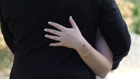 Ring hand back rub Video stock 243307582