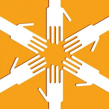 Ring of hands Illustrazione stock