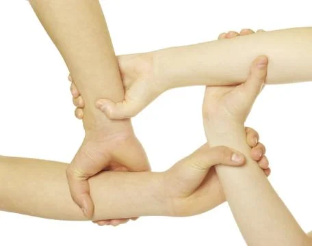 Ring of hands Stock Photos