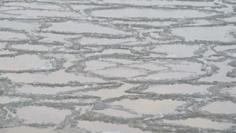 Ring of ice floating on the sea water in Estonia Stock Footage 149163795