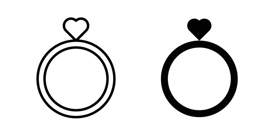 Ring icon concept logo design collection Stock Illustration