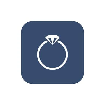 Ring icon. Flat design. Illustrazione stock