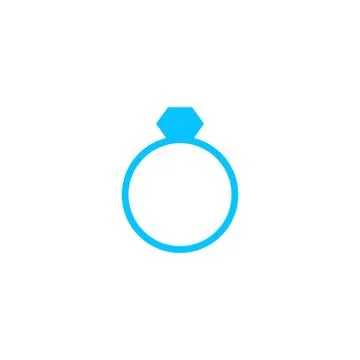 Ring icon flat. Stock Illustration