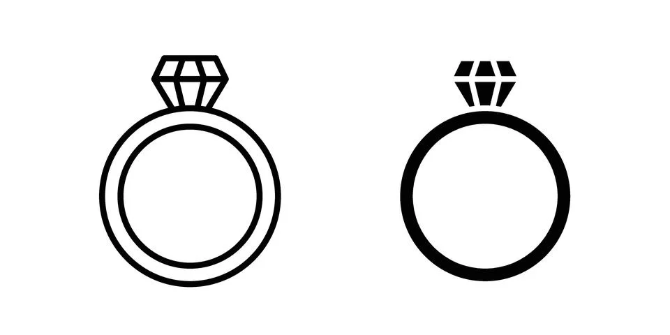 Ring icon illustration vector, icon set for apps Stock Illustration