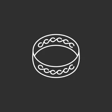 Ring icon. Outline vector icon Stock Illustration