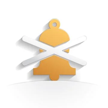 Ring off icon paper Stock Illustration