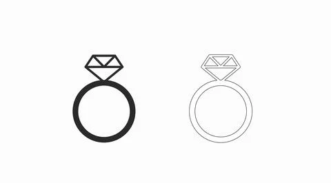 Ring Icon Set. Stock Illustration