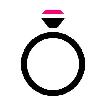 Ring icon solid black pink style valentine vector illustration perfect. イラスト素材