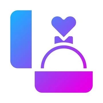 Ring icon solid gradient style valentine illustration vector element and sy.. Illustrazione stock