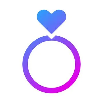 Ring icon solid gradient style valentine illustration vector element and sy.. Illustrazione stock