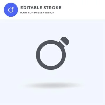 Ring icon vector, filled flat sign, solid pictogram isolated on white, logo イラスト素材