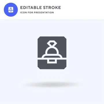 Ring icon vector, filled flat sign, solid pictogram isolated on white, logo Stock Illustration