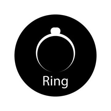 Ring icon vector Stock Illustration
