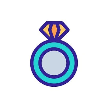 Ring icon vector. Isolated contour symbol illustration Stock Illustration