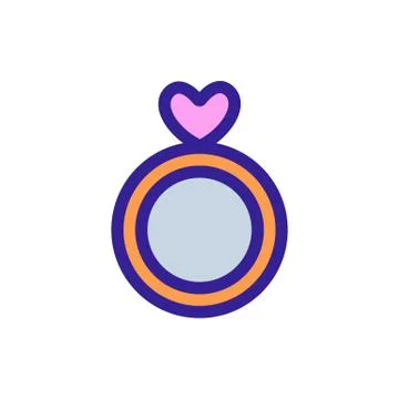 Ring icon vector. Isolated contour symbol illustration Stock Illustration
