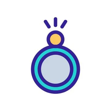 Ring icon vector. Isolated contour symbol illustration Stock Illustration