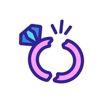 Ring icon vector. Isolated contour symbol illustration Stock Illustration