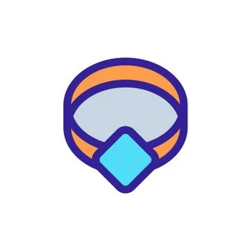 Ring icon vector. Isolated contour symbol illustration Illustrazione stock