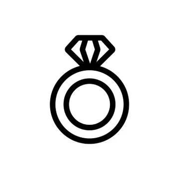 Ring icon vector. Isolated contour symbol illustration Illustrazione stock