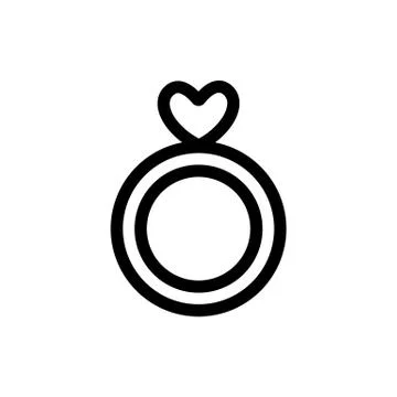 Ring icon vector. Isolated contour symbol illustration Illustrazione stock